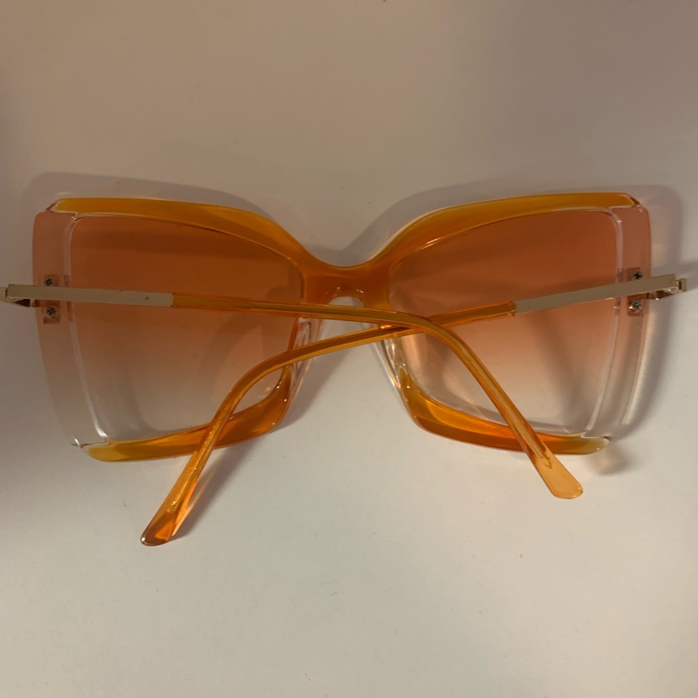 Oversized Orange Yellow and Gold Fashion Sunglasses!! - Picture 7 of 16